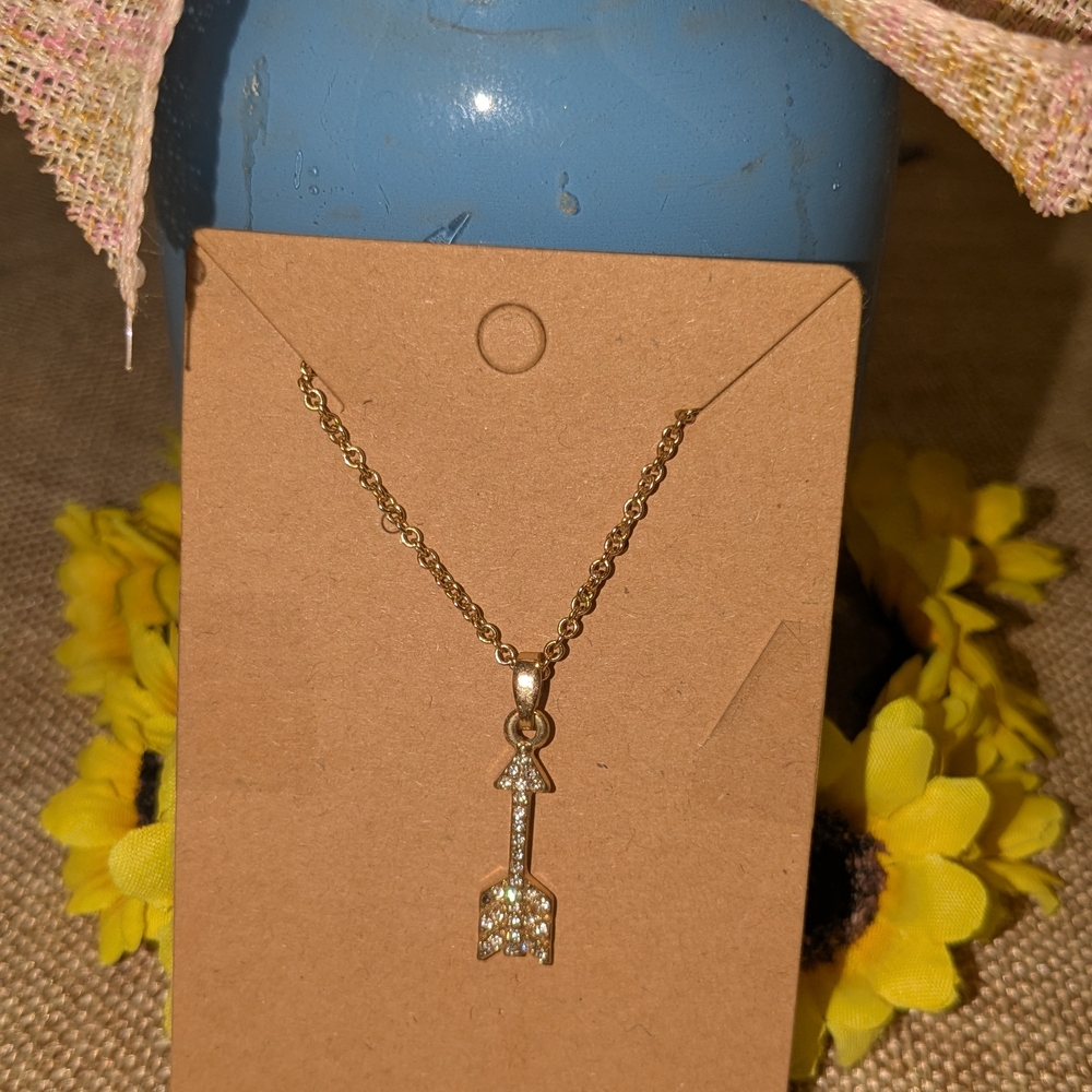 Gold Arrow Pendant Necklace